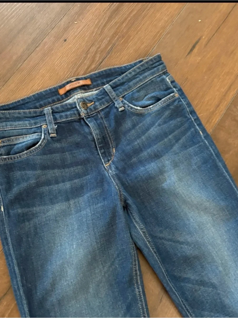 Joe's Jeans Dark Blue Denim Waistband Detail